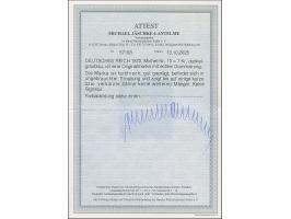 7 Kr. dunkelgraublau, farbfrisch und gut geprägt, ungebraucht mit kleinen Zahnfehlern, ansonsten in guter Erhaltung, unsignie