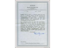 "137" auf 6 Kr. auf gelb, unten leicht berührt, sonst bereit- bis überrandig, mit Teilen von 4 Nachbarmarken, zusammen mit 3 