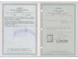 1875, 10 Pfge lebhaftrotkarmin (orange quarzend), ist farbfrisch und gut gezähnt. Die postfrische Marke ist in tadelloser Erh