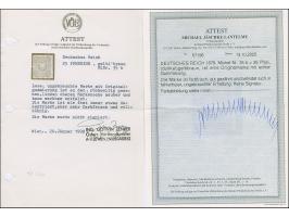 25 Pfge (dunkel)gelbbraun, ist farbfrisch und gut gezähnt. Die ungebrauchte Marke ist in tadelloser Erhaltung, unsigniert mit