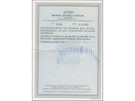 50 Pfge dunkelgraugrün, farbfrisch und gut gezähnt, ungebraucht und in tadelloser Erhaltung. Von dieser Farbe sind nur ganz w