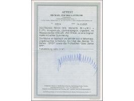 1915, Germania 5 Pfg. (dunkel)opalgrün ungezähnt mit Wasserzeichen “Kreuze und Ringe”, farbfrisch, ungebraucht und in tadello