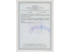 1905/13, Friedensdruck 10 Pfg. magenta, ist farbfrisch und gut gezähnt, postfrisch und in tadelloser Erhaltung, unsigniert mi