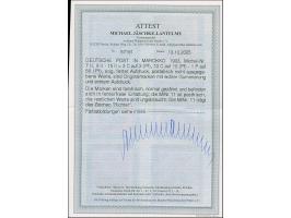 Amtlich nicht ausgegeben: 1903, 3 C. auf 3 Pfg. und 10 C. auf 10 Pfg. bis 1 P. auf 80 Pfg. je mit fettem Aufdruck, sind farbf