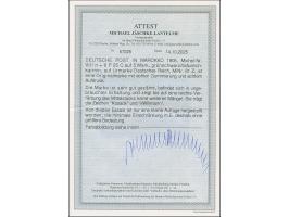 Amtlich nicht ausgegeben: 6 Pes. 25 cts auf 5 M. Zwischentype (Mittelstück Böttcher mit Ohr), ungebraucht mit leichter Verfär