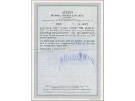 1900/04, Reichspost 25 PIASTER auf 5 M. in Type I ohne Nachmalung. Die farbfrische und sehr gut gezähnte Marke ist ungebrauch