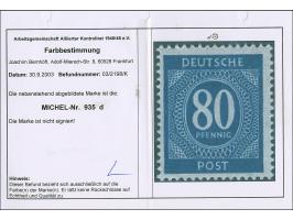 1946, Ziffer 80 Pfg. dunkel(grau)violettultramarin, postfrisch und in tadelloser Erhaltung, unsigniert mit Fotobefund Bernhöf
