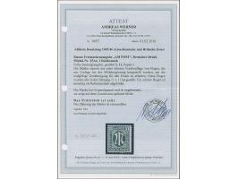 1945, AM-Post 1 M. mit abweichender Zähnung L11, ungebraucht und in tadelloser Erhaltung. Die Marke stammt aus einem Bogen ei