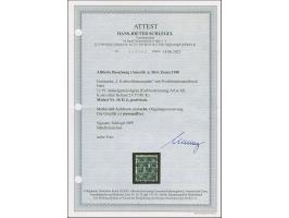 1948, Netz auf Ziffer 12 Pfg. dunkelgrünlichgrau, postfrisch und in tadelloser Erhaltung. Eine außerordentlich seltene Farbe,