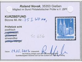 5 Pfg. dunkel(grau)ultramarin, Type I, gezähnt L 11 : 11: 11: 11½ und Wasserzeichen 1 W, postfrisch und in tadelloser Erhaltu