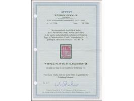 40 Pfg. rotviolett, Type Ia, gezähnt L 11½ und mit Wasserzeichen 1X (Bogenfeld 201-2B), sauber gestempelt und in tadelloser E