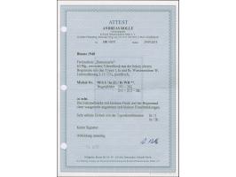 40 Pfg. rotviolett, zweimal in Type Ia, einmal in Type I und einmal in Type Ib, jeweils gezähnt L 11 : 11½ und mit Wasserzeic