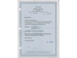 90 Pfg. lilapurpur, Type II, gezähnt L 11 : 11½ und mit Wasserzeichen 1W (Bogenfeld 412-B), ungebraucht ohne Gummierung und i