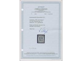 1951, Posthorn 8 Pfg. mit Wasserzeichen 4Z, sauber gestempelt, in tadelloser Erhaltung, Fotoattest A. Schlegel BPP (2014)