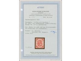 Posthorn 80 Pfg. mit Wasserzeichen 4Y, postfrisch, in einwandfreier Erhaltung, signiert H (Heinze) und doppelt signiert Schle