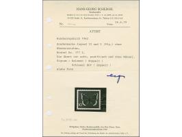 1962, Schmetterlinge 10 Pfg. ohne Wasserzeichen, postfrisch mit Farbspuren, in einwandfreier Erhaltung, jeweils doppelt signi