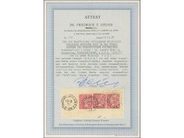 1870, NDP 1 Gr. gezähnt. drei Einzelmarke je mit klarem EKr. “CONSTANTINOPEL D.R.P.A. 18.8.71” auf Briefstück mit weiterem St