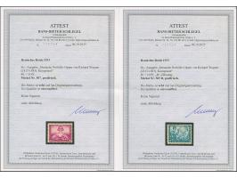 1933, Wagner 20 Pfg. in B-Zähnung und 40 Pfg., postfrisch, tadellos. Unsigniert, jeweils Fotoattest H.-D. Schlegel BPP (2025)