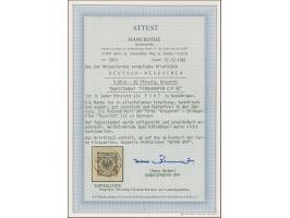 1890, Krone/Adler 50 Pfg. lebhaftbräunlichrot mit EKr. “FINSCHAFEN 2.9.90” auf Briefstück. Die Marke mit kurzem Zahn unten re