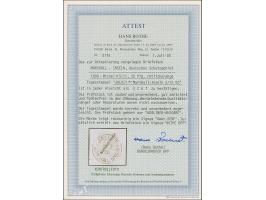 1899, Berliner Ausgabe 25 Pfg. gelblichorange mit klarem Stempel “MARSHALL-INSELN 2.2.00” auf Briefstück in tadelloser Erhalt