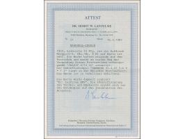 1900, 10 Pfg. senkrecht halbiert, rechte Hälfte mit Stempel “JALUIT MARSHALL-INSELN 2.2.00” auf Ansichtskarte mit Grußtext na