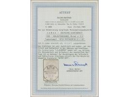 1899, 2 M. rötlichkarmin mit klarem Stempel “APIA KDPAg 22.2.00” auf Postanweisungs-Briefstück. Die farbfrische Marke ist gut