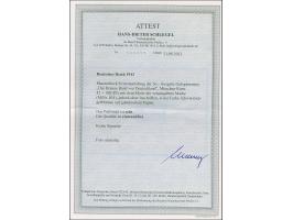 1943, Das Braune Band 42 Pfg. als ungezähnter Probedruck in Schwärzlichgelbbraun als Einzelabzug ohne Inschrift im Blockforma