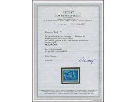 1944, 11. Jahrestag der Machtergreifung durch Adolf Hitler 54+96 Pfg. als gezähnter Probedruck in Blau, postfrisch mit zum Te