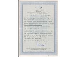 1944, Tiroler Landesschießen 12 Pfg. als gezähnter Probedruck in Smaragdgrün und im Text abweichenden Schriftbändern auf Vorl