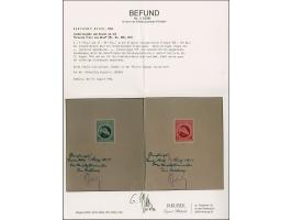 1944, Großer Preis von Wien 6 Pfg. und 12 Pfg. als gezähnte Probedrucke in Schwarzbläulichgrün bzw. in Dunkelrotkarmin auf zw