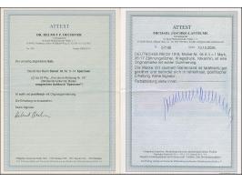 1915/19, Kriegsdruck mit Zähnungslöcher 26:17 1 und 2 M. jeweils mit rechtem Rand, postfrisch, in tadelloser Erhaltung, 1 M. 