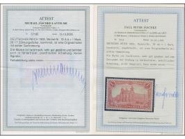 1902/04, 1 M. karminrot, Zähnungslöcher 26:17, postfrisch und in tadelloser Erhaltung. Ein sehr schönes, farbfrisches und seh