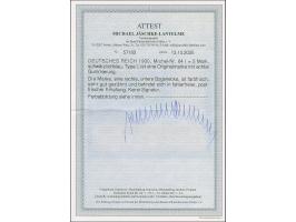 1900, Reichspost 2 M., Type I, aus der rechten unteren Bogenecke, postfrisch und in tadelloser Erhaltung. Ein sehr schönes, f