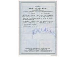 1905, Zähldienstmarken 2-25 Pfg. komplett mit Aufdruck “Specimen”, alles Randstück, postfrisch und in tadelloser Erhaltung, u