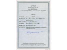 1920, 80 pf auf 45 C. schwärzlicholivgrün/grauultramarin mit Stempel “Ruß * (Ostpr.) a 5.9.20.” auf Briefstück. Die Marke mit