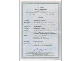 1923, 30 C. auf 1000 M. grünlichblau im senkrechten Paar (Type I und Ie) sowie Einzelwert in Mischfrankatur mit senkrechtem P