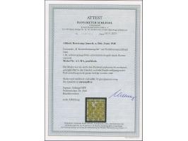 1948, Netz auf Taube 1 M. schwarzgraugelb bis schwärzlicholivgelb (stark fluoreszierend), postfrisch, in tadelloser Erhaltung