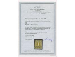 Band auf Ziffer 1 RM., postfrisch, in tadelloser Erhaltung, sign. Dr. Dub und Schlegel BPP sowie Fotoattest D. Schlegel BPP (