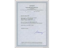 1939, Nothilfe-Block mit Stempel “DRESDEN ALTST. 16 23.3.34”, die Blockrändern sind kaum sichtbar fleckig bzw. leicht aufgera