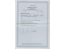 “COELN 18.4.67” (Spalink 4-6) mehrfach sehr klar auf waagerechtem 5er-Streifen Preußen Wappen 1 Sgr. mattrosa in einwandfreie