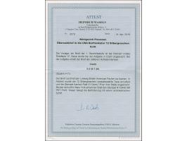 “COELN 6.8.66” (Spalink 4-12) sehr klar auf komplettem Faltbrief mit Röteltaxe “12” (Silbergroschen, bar bezahlt) via “AACHEN