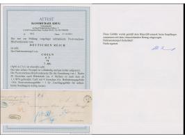 “COELN 4.2.74” (Spalink 4-13y1) klar auf langformatigem Postvorschuss-Briefvorderseite für die Einziehung von 1 Thaler mit Au