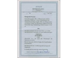 “CREFELD** 20.NOVBR.65” (Spalink 6-1) mehrfach klar auf Preußen Ganzsachenumschlag Wappen 1 Sgr. mit tarifgerechter Zufrankat