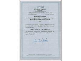 “CREFELD 21.NOBR.65” (Spalink 6-3) mehrfach klar auf Viererblock Preußen Wappen 1 Sgr. lilarot. Die farbfrische Einheit hat r