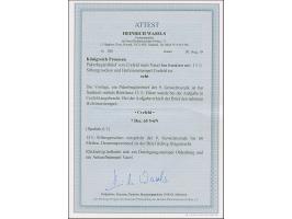 “CREFELD 7.DECBR.65” (Spalink 6-3) sehr klar auf bar bezahltem, kompletten Paketbegleit-Faltbrief der 9. Gewichtsstufe bis 60