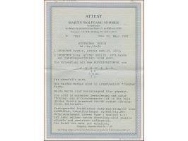 “CREFELD 30.JAN.73” (Spalink 6-4) zweimal klar auf großer Schild 1 und 2 Gr. als tarifgerechte Frankatur auf Paketbegleitbrie