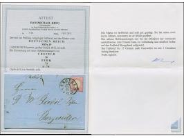 “CREFELD 26.FEBR.73” (Spalink 6-5) klar auf großer Schild 1 Gr. karmin auf Faltbriefhülle nach Garzweiler mit Ausgabestempel.