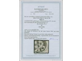 “DANZIG N.2 &nbsp;22.DECBR.73” (Spalink 7-2) klar auf Innendienstmarke 10 Gr. gelblichgrau. Die farbfrische Marke hat einen k