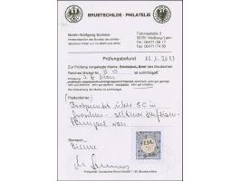 “DIEUZE 7.FEBR.73” (Spalink 9) klar auf loser Marke kleiner Schild 2 Gr. blau. Die farbfrische Marke ist gut geprägt, gut gez