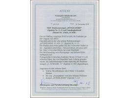 “DÜSSELDORF 22.JAN.71” (Spalink 11-2) mehrfach klar auf zwei Einzelmarken und angetrenntem Paar ¼ Gr. karminrot sowie Einzelm